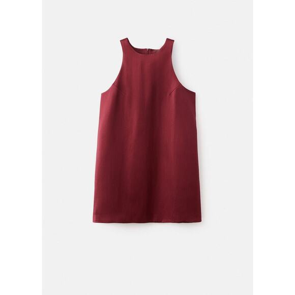 Mango Dresses & Skirts - NWT - MANGO - Satin tie dress wine - 10 - Woman